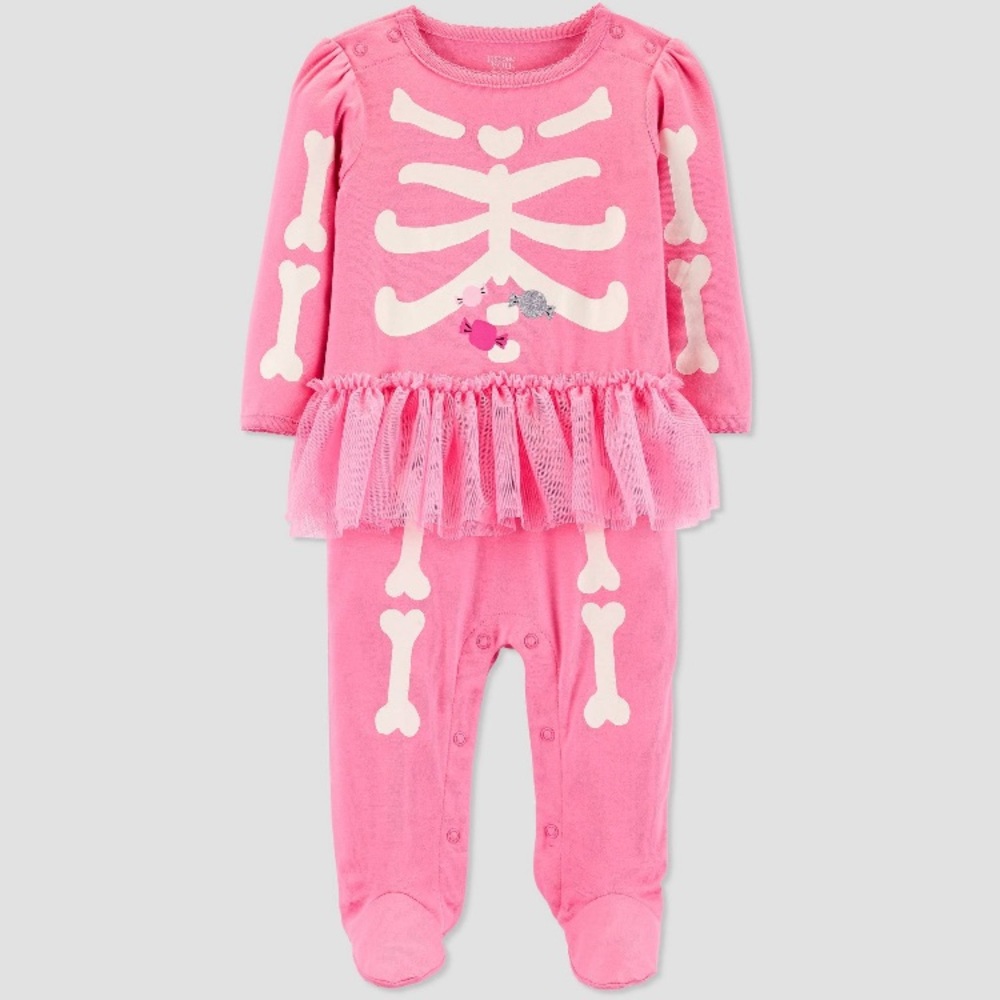 Baby skeleton tutu onesie